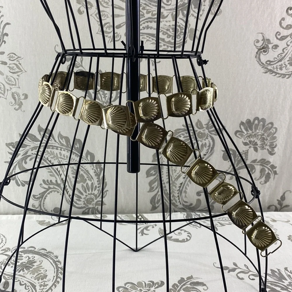 Vintage Shell Medallions‎ Metal 3D belt